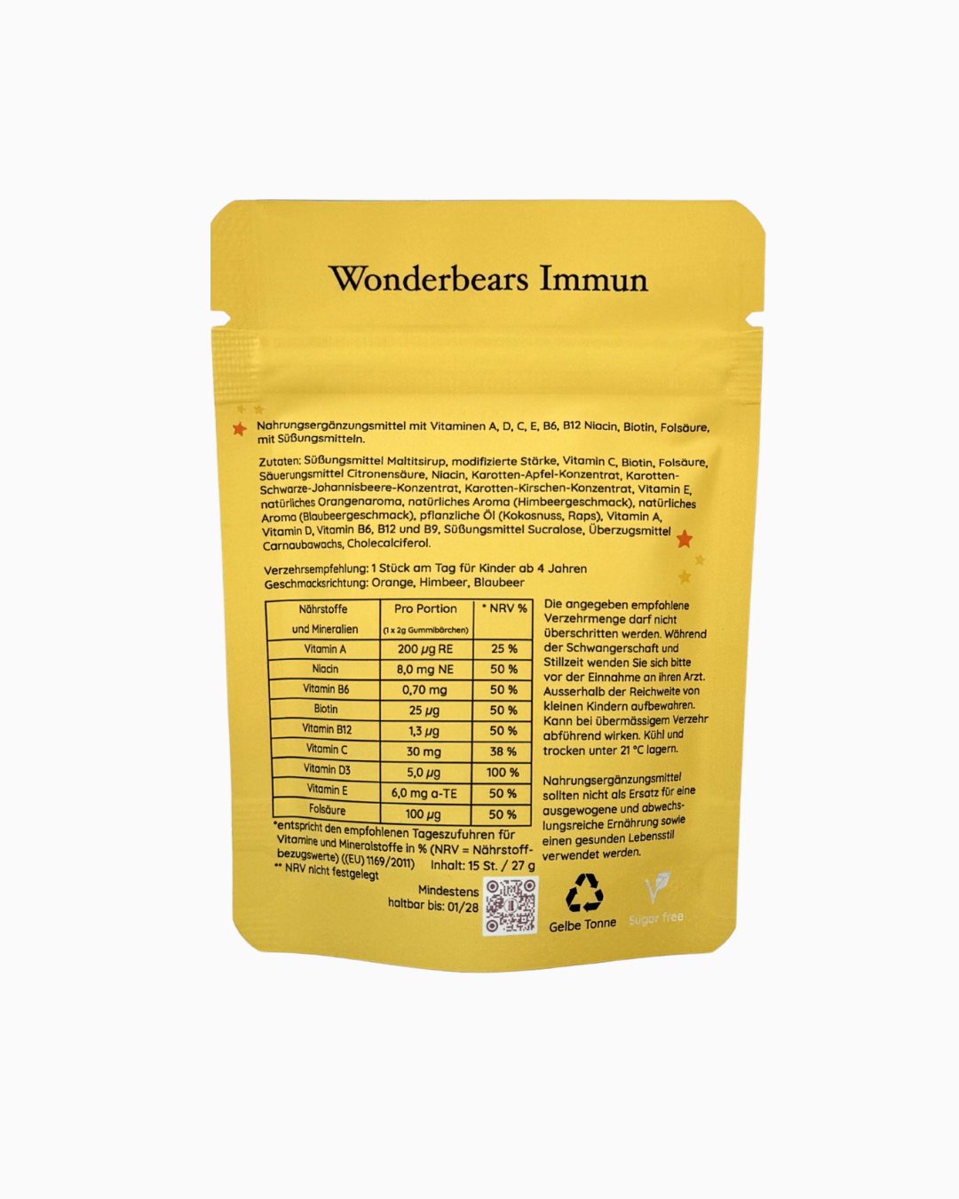 Immune Multivitamin Pouches (15 pieces)